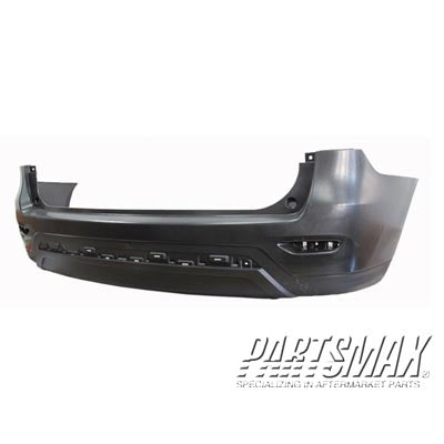 1100 | 2013-2016 NISSAN PATHFINDER Rear bumper cover w/o Object Sensors; w/o Towing Hitch; Textured Lower; prime | NI1100289|850223KA0H