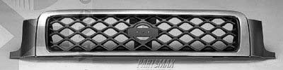 1200 | 1999-2001 NISSAN PATHFINDER Grille assy SE; from 12/98; bright & argent & charcoal; w/bright molding | NI1200188|623102W807