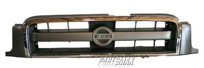 860 | 2003-2004 NISSAN PATHFINDER Grille assy w/bright inner frame; dark gray - paint to match | NI1200204|623104W363