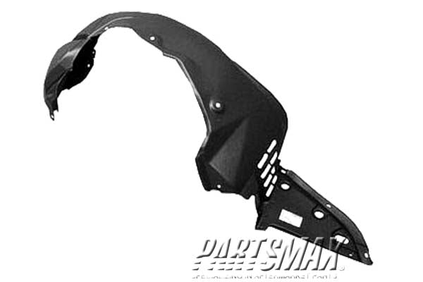 1250 | 2007-2012 NISSAN ALTIMA LT Front fender splash shield 4dr sedan; plastic liner | NI1250135|63841ZX00A