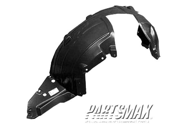 160 | 2007-2009 NISSAN SENTRA RT Front fender splash shield w/ 2.0L engine; plastic liner | NI1251134|63842ET000
