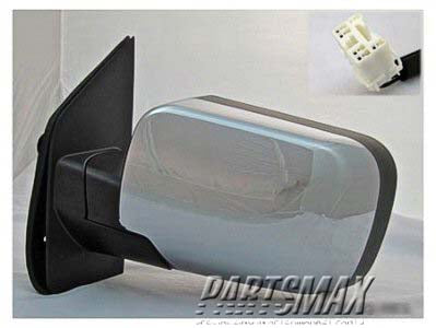 1700 | 2004-2005 NISSAN TITAN LT Mirror outside rear view Power Heated w/Chrme Cover (SE Mdel w/o Big Tow Pkg) | NI1320172|96302ZC20A