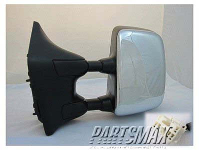 1320 | 2004-2005 NISSAN TITAN LT Mirror outside rear view SE; Power; Heated; w/Big Tow Pkg; w/Chrome Cover; assy | NI1320202|96302ZR10E