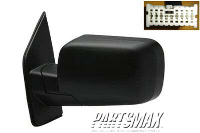 1700 | 2008-2013 NISSAN TITAN LT Mirror outside rear view PRO-4X; Power; Heated; w/Memory; w/o Big Tow Pkg; w/Textured Cover; assy | NI1320214|96302ZR60A