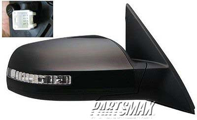 1321 | 2007-2011 NISSAN ALTIMA RT Mirror outside rear view HYBRID; w/Signal Lamp | NI1321164|96301JA04C