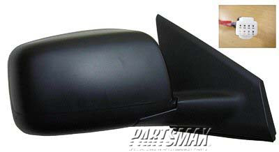 1710 | 2008-2013 NISSAN ROGUE RT Mirror outside rear view Power; Heated; w/o Side View Camera; w/Cover; Textured; see notes | NI1321199|96301JM200-PFM