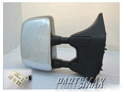 1321 | 2004-2005 NISSAN TITAN RT Mirror outside rear view SE; Power; Heated; w/Big Tow Pkg; w/Chrome Cover; assy | NI1321202|96301ZR10E