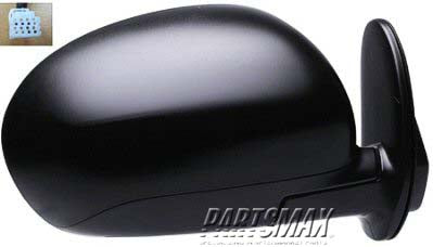 1321 | 2009-2010 NISSAN CUBE RT Mirror outside rear view Power; Heated; Textured Black; see notes | NI1321206|963011FC0A-PFM