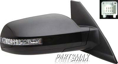 1710 | 2008-2011 NISSAN ALTIMA RT Mirror outside rear view 3.5L; Coupe; Power; Heated; w/Signal Lamp; w/Cover; PTM; see notes | NI1321210|96301JB12E-PFM