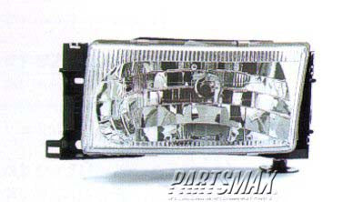 2502 | 1996-1998 NISSAN QUEST LT Headlamp assy composite all | NI2502119|B60606B000