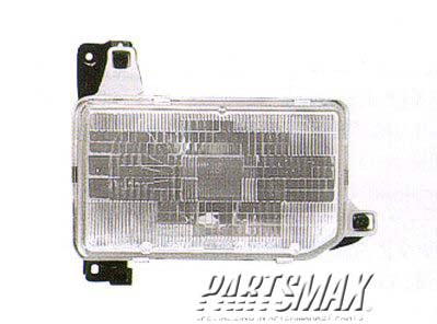2503 | 1988-1989 NISSAN D21 RT Headlamp assy composite all | NI2503104|B601041G00