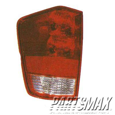 2819 | 2004-2015 NISSAN TITAN RT Taillamp lens/housing w/o utility compartment | NI2819113|265547S206
