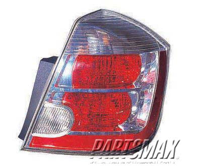 2819 | 2007-2009 NISSAN SENTRA RT Taillamp lens/housing 2.0L | NI2819114|26550ET00B