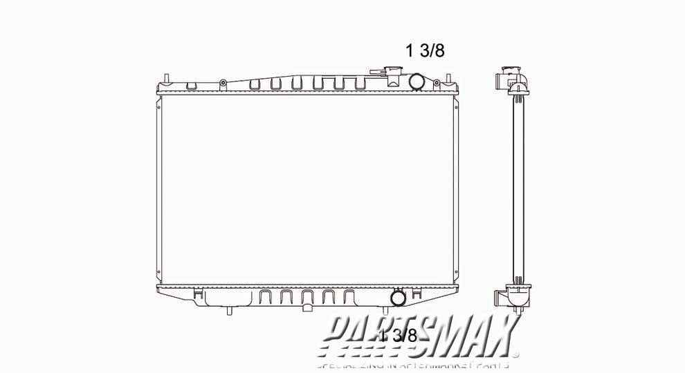 3010 | 2001-2004 NISSAN FRONTIER Radiator assembly w/manual trans; w/o supercharger | NI3010108|214109Z010