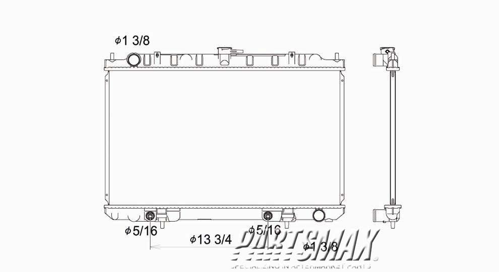 3010 | 2000-2001 NISSAN MAXIMA Radiator assembly w/auto trans | NI3010113|214602Y607