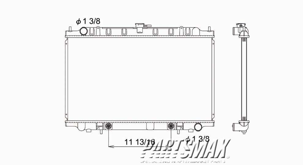 3010 | 1995-1995 NISSAN MAXIMA Radiator assembly w/manual trans; w/Calif emisssions; to 5/94 | NI3010114|214100L715