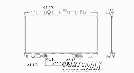 3010 | 2000-2001 NISSAN SENTRA Radiator assembly w/auto trans; w/1.8L engine; XE/GXE | NI3010135|214606M100