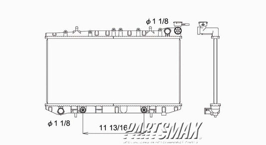 3010 | 1995-1998 NISSAN 200SX Radiator assembly w/manual trans; w/2.0L engine | NI3010138|21410Q5601