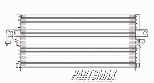 3030 | 1995-1997 NISSAN SENTRA Air conditioning condenser USA built | NI3030119|921104B001