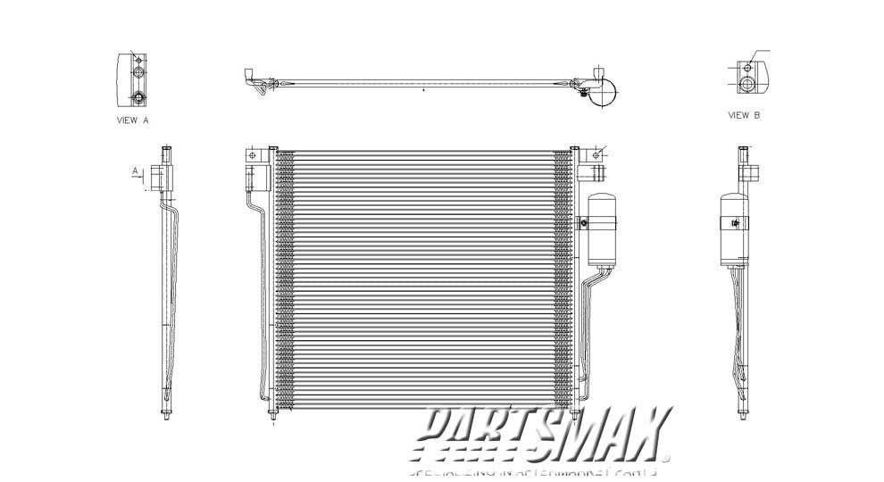 3030 | 2006-2015 NISSAN XTERRA Air conditioning condenser  | NI3030165|92100ZP50A