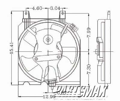 3113 | 1996-1996 NISSAN SENTRA Condenser fan includes motor/blade/shroud; w/2.0L eng; w/auto trans; Mexico built | NI3113102|921204B100