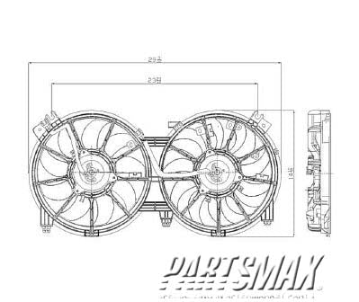 3115 | 2007-2011 NISSAN ALTIMA Radiator cooling fan assy To 4-11 | NI3115134|21481JA100