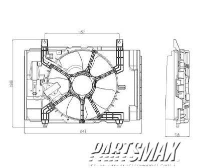 2880 | 2007-2012 NISSAN VERSA Radiator cooling fan assy all | NI3115135|21481EL30A