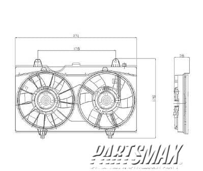 2890 | 2007-2012 NISSAN SENTRA Radiator fan/motor assembly BASE|S|SL|FE+|S FE+|SL FE+ | NI3117101|21481ET000