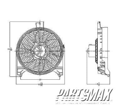 3120 | 2006-2015 NISSAN ARMADA Condenser fan/motor assembly  | NI3120101|921209GA0A