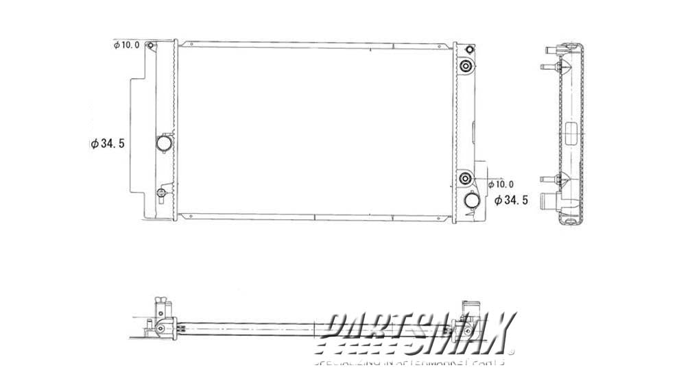 3010 | 2008-2015 SCION xB Radiator assembly w/automatic transmission | SC3010106|1640028661