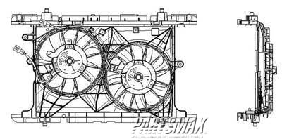 3115 | 2008-2015 SCION xB Radiator cooling fan assy Motor/Blade/Shroud Dual Fan Assy; see notes | SC3115102|1671128400-PFM