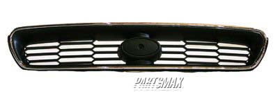 860 | 2003-2004 SUBARU LEGACY Grille assy except Outback; bright/silver/black; ABS plastic | SU1200125|91121AE36A