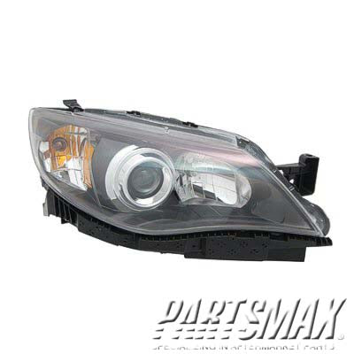 2503 | 2008-2011 SUBARU IMPREZA RT Headlamp assy composite Sedan/2.5i; Black | SU2503125|84001FG241