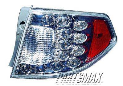 2805 | 2008-2011 SUBARU IMPREZA RT Taillamp assy outer H/B; On body | SU2805100|84912FG040