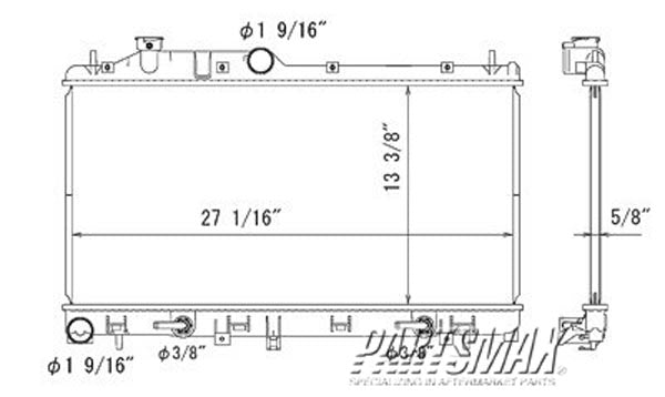 3010 | 2009-2013 SUBARU FORESTER Radiator assembly w/o Turbo; A/T | SU3010651|45119SC000