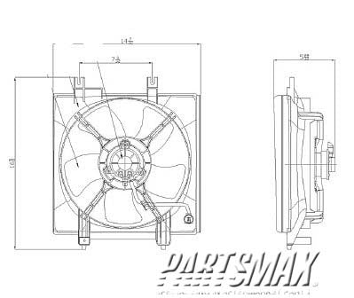 3115 | 2009-2013 SUBARU FORESTER Radiator cooling fan assy w/o Turbo | SU3115119|73310AG000