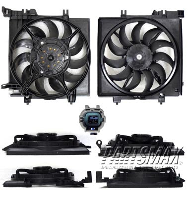 3115 | 2012-2012 SUBARU IMPREZA Radiator cooling fan assy  | SU3115127|45122FG003-PFM