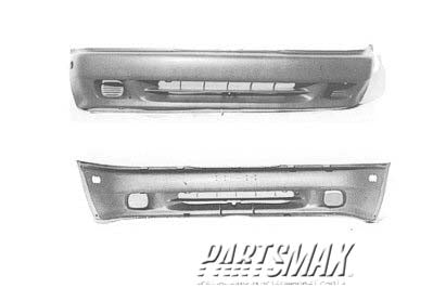 1000 | 1995-1998 SUZUKI ESTEEM Front bumper cover black | SZ1000109|7171160G205PK