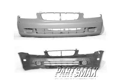 1000 | 1999-2002 SUZUKI ESTEEM Front bumper cover black - paint to match | SZ1000113|7171165G115PK