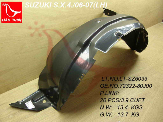 130 | 2007-2009 SUZUKI SX4 LT Front fender inner panel  | SZ1248118|7232280J00