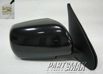 1321 | 2006-2010 SUZUKI GRAND VITARA RT Mirror outside rear view Power; Non-Heated; w/Glass; w/Cover; Black (Code ZJ3); PTM | SZ1321115|8470165J10ZJ3