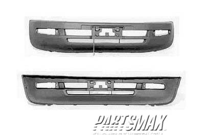 1000 | 1996-1997 TOYOTA RAV4 Front bumper cover w/o extension; dark gray | TO1000183|5211942996