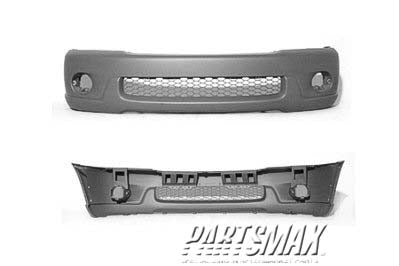 1000 | 2001-2004 TOYOTA SEQUOIA Front bumper cover w/wheel opening flares; prime | TO1000223|521190C900