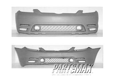 1000 | 2003-2004 TOYOTA MATRIX Front bumper cover XR; w/o spoiler; prime | TO1000236|5211902917