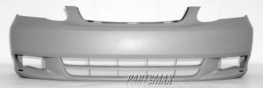 1000 | 2003-2004 TOYOTA COROLLA Front bumper cover S model; w/ground effects; prime | TO1000241|5211902916
