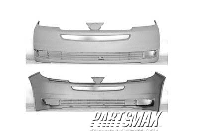 1000 | 2004-2005 TOYOTA SIENNA Front bumper cover w/o park sensor; w/radar cruise; prime | TO1000271|52119AE902