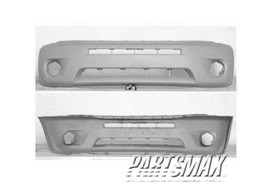 250 | 2004-2005 TOYOTA RAV4 Front bumper cover w/fender flares; matte-dark gray | TO1000275|5211942923