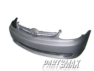 1000 | 2003-2005 TOYOTA ECHO Front bumper cover w/o front spoiler; matte-dark gray | TO1000296|TO1000296