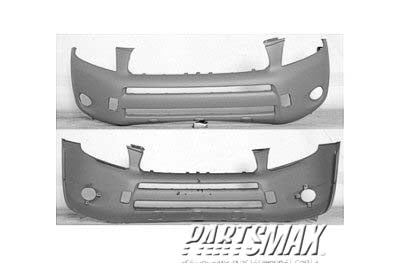 1000 | 2006-2008 TOYOTA RAV4 Front bumper cover sport/limited model; w/wheel opening flares | TO1000320|5211942959