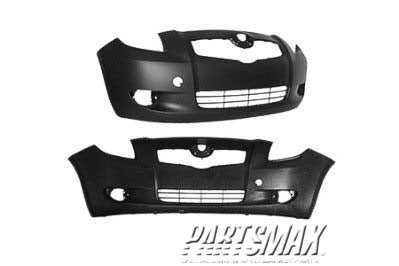 1000 | 2007-2008 TOYOTA YARIS Front bumper cover 2dr hatchback; w/fog lamps; prime | TO1000325|5211952925